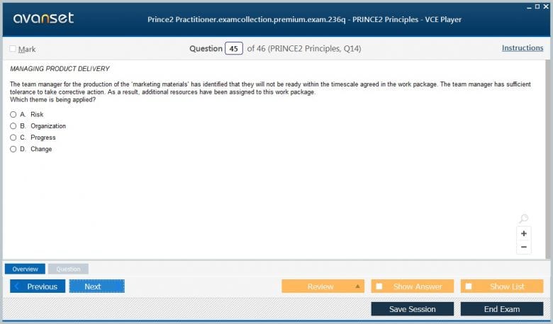 PRINCE2-Practitioner Premium VCE Screenshot #4
