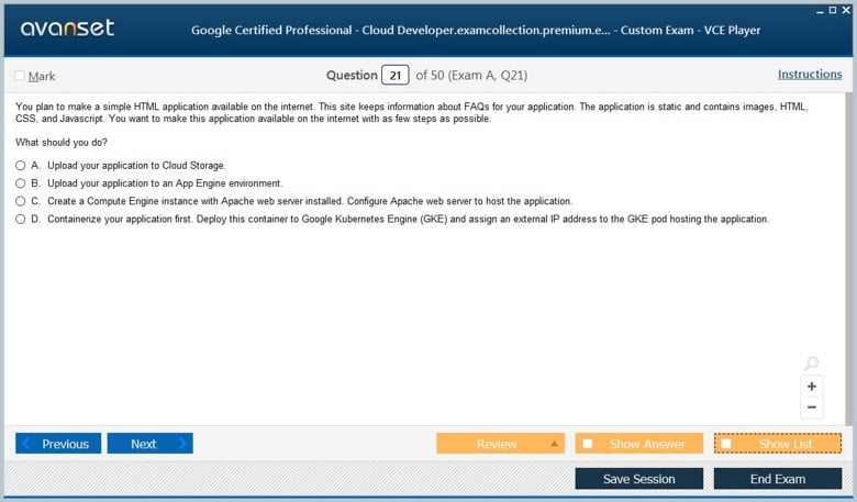 cloud developer exam