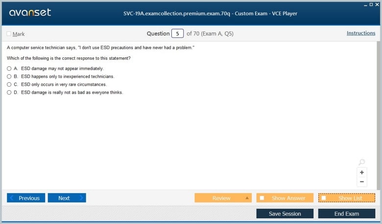 SVC-19A Premium VCE Screenshot #1