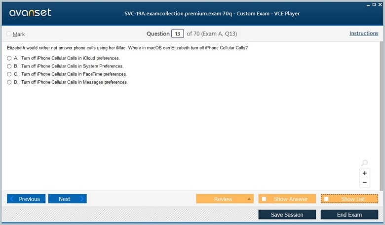 SVC-19A Premium VCE Screenshot #2