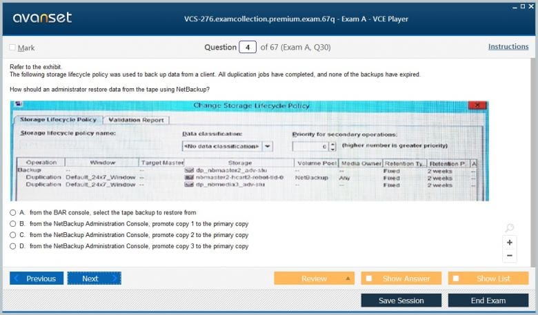 VCS-276 Premium VCE Screenshot #2