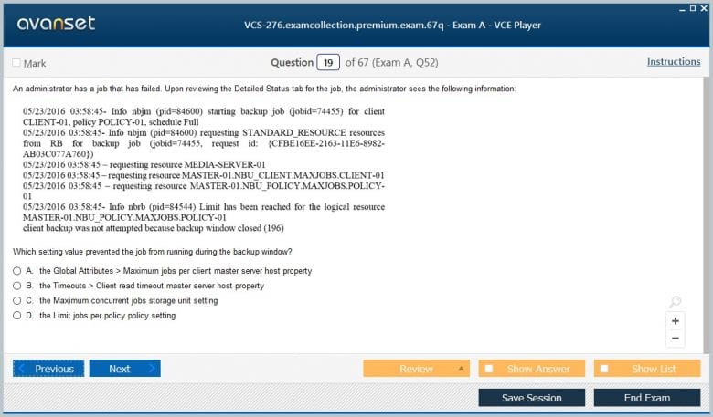 VCS-276 Premium VCE Screenshot #4