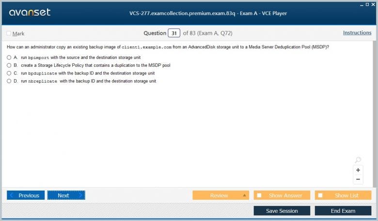VCS-277 Premium VCE Screenshot #3