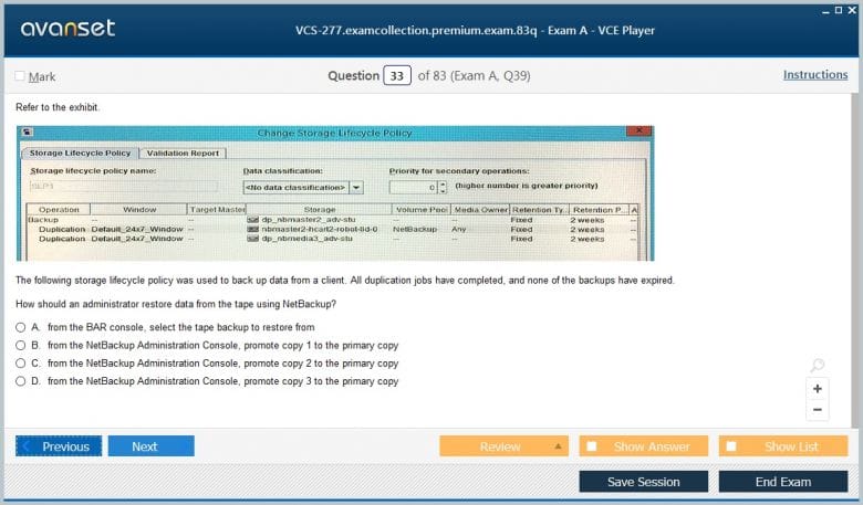 VCS-277 Premium VCE Screenshot #4