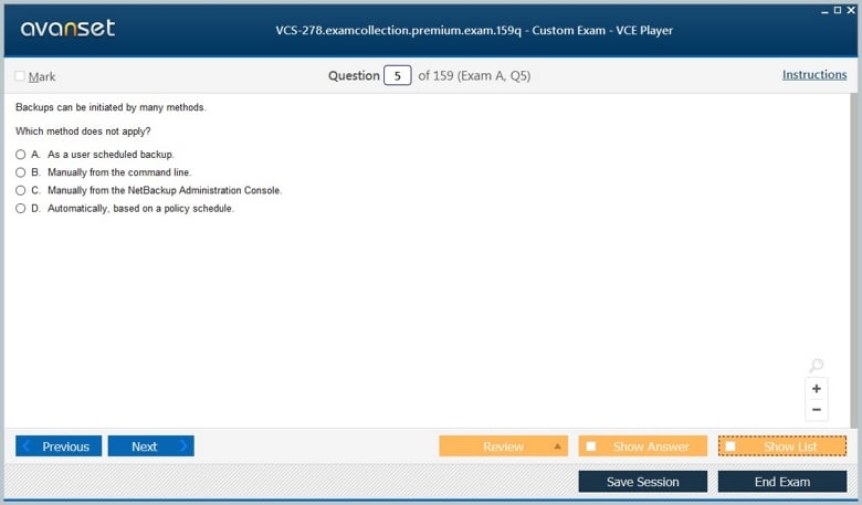 VCS-278 Premium VCE Screenshot #1