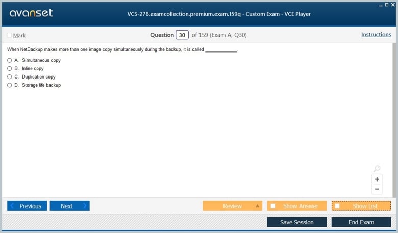 VCS-278 Premium VCE Screenshot #4