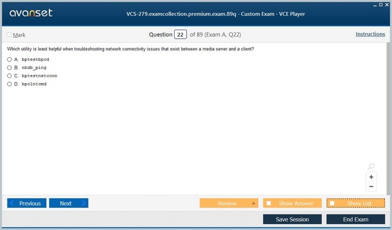 VCS-279 Premium VCE Screenshot #3