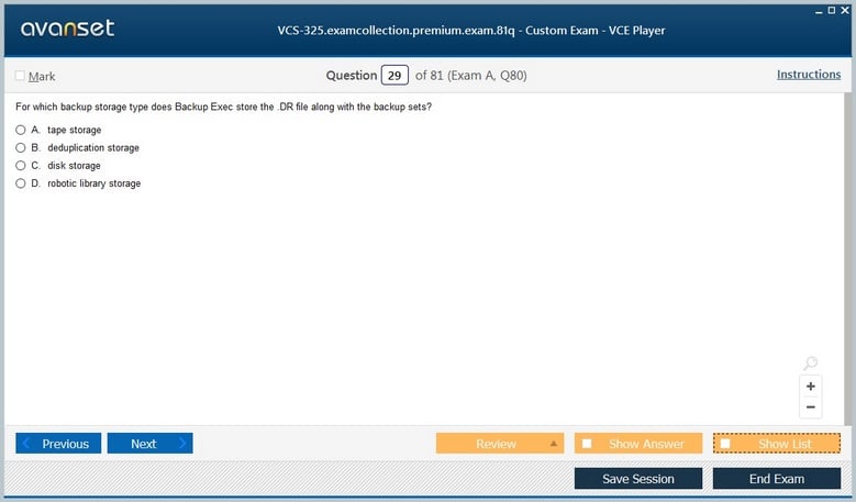 VCS-325 Premium VCE Screenshot #3
