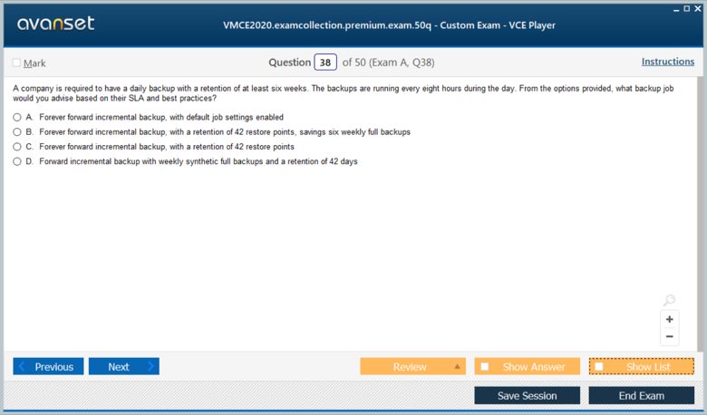 VMCE2020 Premium VCE Screenshot #4