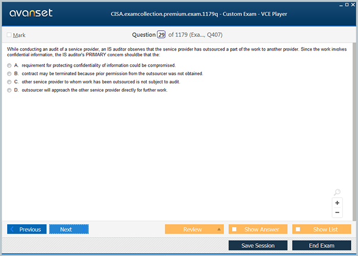 cisa practice question database v12