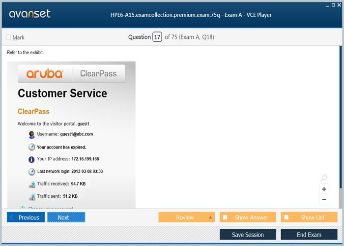HPE6-A85 Testfagen