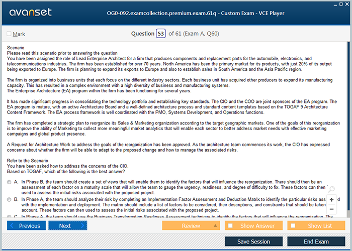 Valid Exam OG0-041 Vce Free
